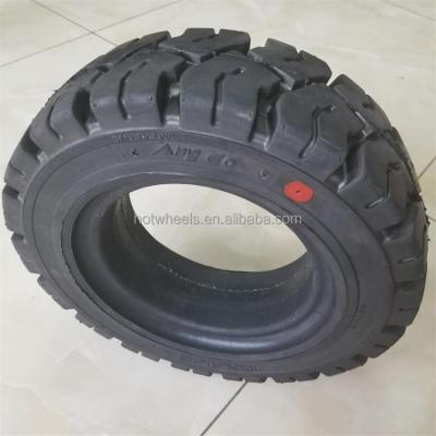 China ANYGO natural rubber brand 15x4.5-8 XZ18 pattern solid tire, forklift tire/solid tire, industrial solid tire for sale