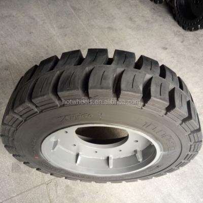 China Truck Terex Fuchs MHL 340/350/360 solid tire spare part 10.00-20,11.00-20,12.00-20 for material handling machine for sale