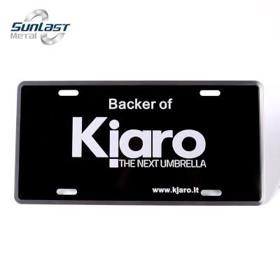 China Custom Made Aluminum Cheap Price Black Number Plate Souvenir Car From Manufacturer Car Decoration Plate Engrave for sale