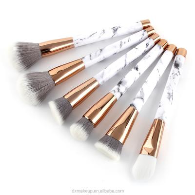 China Angular Blush 15Pcs Flat Eye Gold Makeup Brush Set Vegan Makeup Private Label Brushes Logo Fashion Beauty Marble Custom Natural Hair for sale