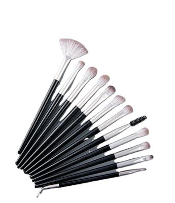 China Angular Blush 12Pcs Eye Makeup Brush Set Professional Custom Synthetic Hair Eyeshadow Concealer Eyebrow Fan Eyelash Brushes Kit 2021 for sale