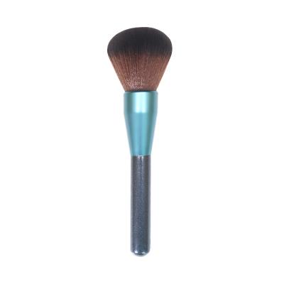 China Angular Blush St Handle Single Blue Hourglass Loose Foundation Powder Brush Makeup Brushes Professional Makeup Brushes Private Logo for sale