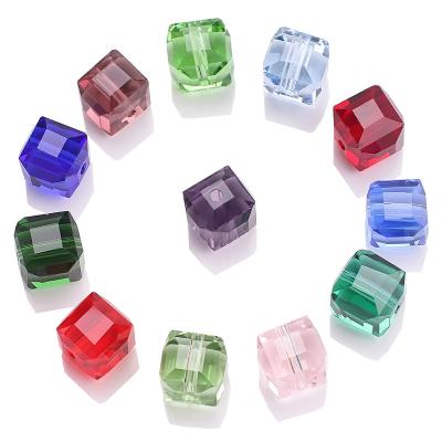 China Natural Stone Beads For Bracelets Capinhas Charm Opal Emerald Sapphire Faceted Square Crystal Glass Cube In 10mm BeadsSquare Faceted Crystal Glass Loose Spacer Beads Jewelry Making for sale