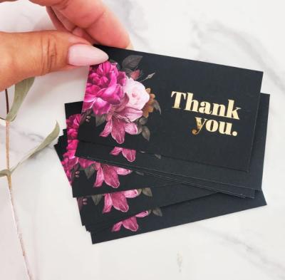 China Wedding Business Card Custom Printing Thank You Card Luxury Paper Cut Name Card Floral Thank You Card for sale