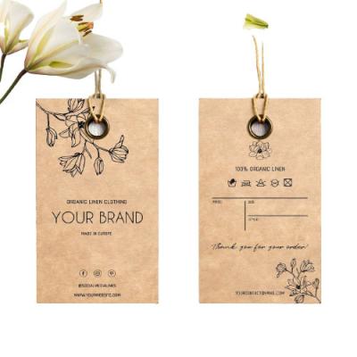 China Recyled Factory Direct Sales Personalize Kraft Template Custom Luxury Printable Editable Label for sale