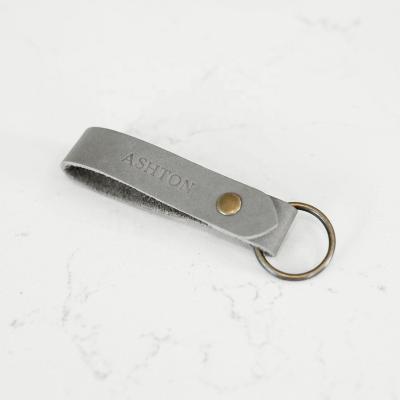 China Wholesale High Quality Leather Luggage Tag Gold And Silver Aluminum Custom Monogram PU Leather Key Chain for sale