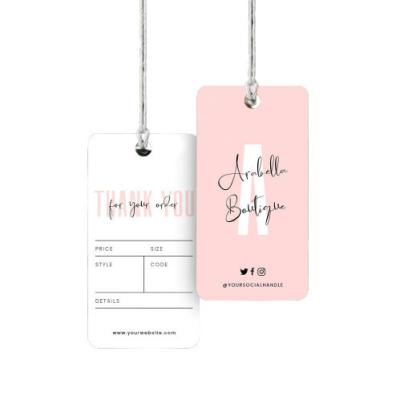 China Viable Hang Tages Label Clothing Editable Factory Direct Wholesale Factory Swing Printable Labels for sale