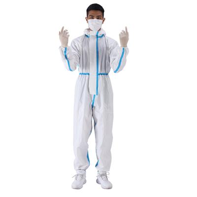 China Stock Medical Protective Clothing Suit CE Certified Disposable Coverall en venta