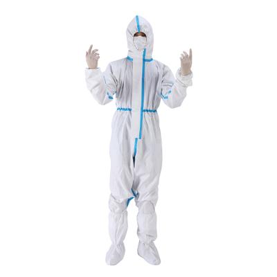 China Lightweight Work Medical Nonwoven Disposable Protective Clothing Isolation Safety Coverall Suit en venta