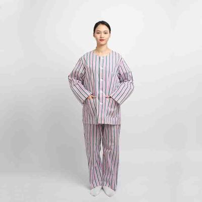 China Wholesale women medical Hospital Clothing stripe long sleeve Patient Operation uniform for sale