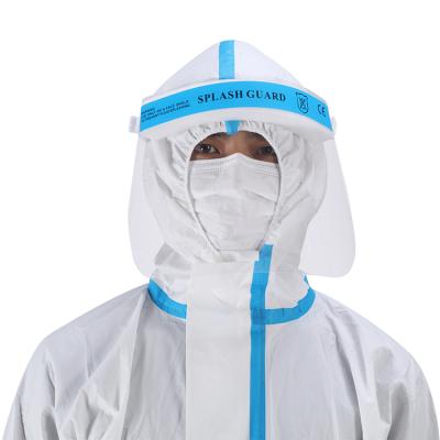 China Medical Direct Splash Protection Full Face Cover Oversize Visor Elastic Plastic Face Shield for sale