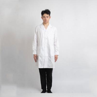 中国 Wholesale Stretch Material Long Sleeve White Medical Doctor Hospital Clothes Uniform 販売のため