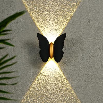 China LED Rainproof Wall Lighting New Waterproof Butterfly Style Wall Light Led Balcony Courtyard Corridor Stair Background Light Outdoor Waterproof Wall Light for sale