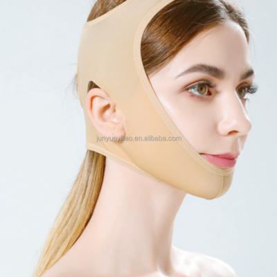 China Antibacterial Lipo Garment Compression Plastic Surgery Recovery Use France Cloth Cloth Face Belt Slimming Full Face for sale