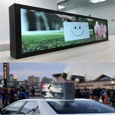 China Wholesale LCD Screen Double Sided Super Slim Car Android Digital Taxi Top Advertising LCD Display for sale