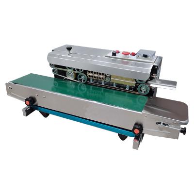 China Small plastic heat sealer food commercial plastic bagautomatic continuous sealing machine for sale