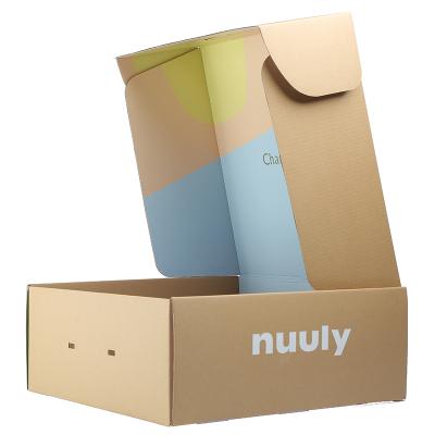 China 2021 Hot Selling Materials 2021 Eco Friendly Recycled Shipping Listing Box Corrugated E-commerce Cosmetics Shipping Skin Care Packaging Gift Boxes for sale