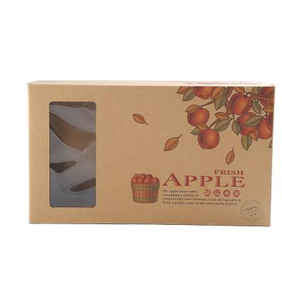 China Recycled Materials Wholesale Custom Apple Cherry Orange Fruit Corrugated Packaging Gift Box for sale