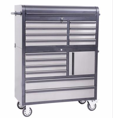 China 430 Stainless Steel Lycan 41 Inch Mobile Tool Chest Rolling Workbench With 14 Drawers for sale