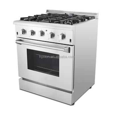 China 30 inch convection hyxion kitchen gas stove high end range / residential gas stove with oven and 4 burner for sale