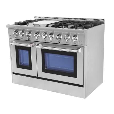 China New designed convection hyxion 48 freestanding gas stove with double oven for sale