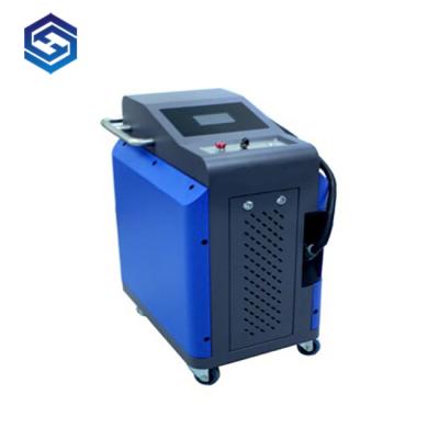 China Corrosion Inhibitor Metal Rust Oil Grease Dust Oxidized 100w 200w Outdoor Fiber Laser Cleaning Machine for sale