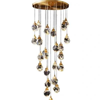 China Exteriors Mounted Shape Modern Living Room Hotel Chandelier Round Glass Chandelier for sale