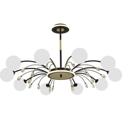 China Spherical Crystal Glass Chandelier Living Room Modern Kitchen Ceiling Chandelier for sale