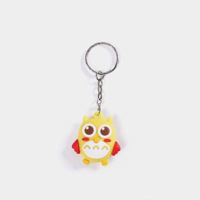 China Nickel Free Rubber Charm Customized Logo Cat Logo 3d Soft Key Chain PVC Pocket Promotional Cute 2d Keychain for sale