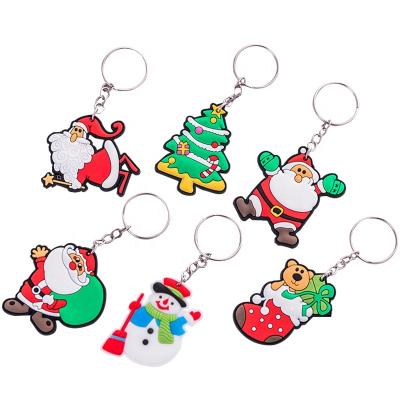 China Promotional Gifts Key Chain Customized Soft Rubber Christmas Fruit Emoticon Fruit Soft PVC Silicone Keychain Various Styles Key Chains Key Chains for sale