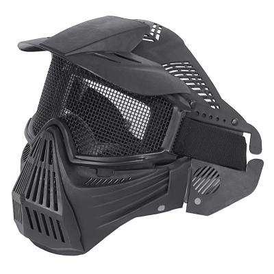 China Tactical CS Steel Mesh Mask Outdoor Hunting Paintball Metal Airsoft Face Mask Full ABS Action Unions for sale