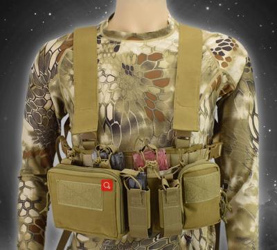 China Tactical Vest 50.00x40.00x27.00 cm 1000D Oxford Cloth Action Multifunctional Chest Adjustable Lightweight Military Combat for sale