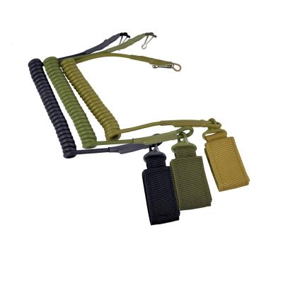 China Tactical Action Nylon Union Strap Spring Sling Pistol Gun Tie Down Elastic Sling Safety Quick Release Military Hunting Outdoor Combat for sale