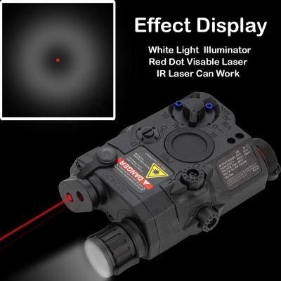 China Hunting Airsoft LA5/PEQ-15 Battery Box Multifunctional Tactical Led Flash Light Shooting With Red Laser Sight for sale