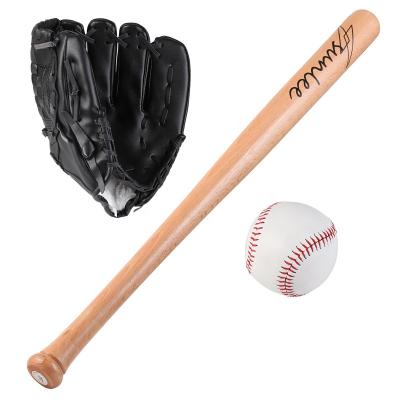 China Pine Wood Baseball Bat Family Safety Exercise Professional Natural Training Aid Set Protective Compound Bats for sale