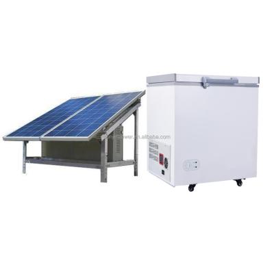 China Home Commercial Solar Powered Fridge Freezer 158L Solar Panel Freezer High Quality System for sale