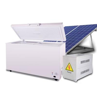 China 100-600L AC/DC Hotel Power System Solar Freezer Solar Chest Freezer for sale