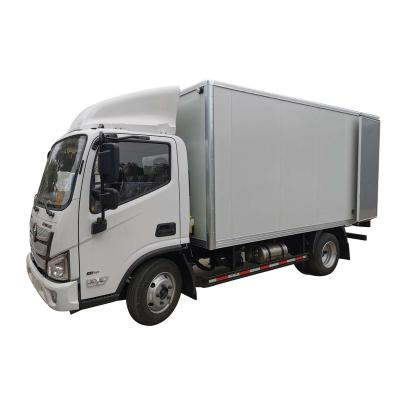 China FOTON 5T leather mini size transport delivery vehicle cargo capacity truck van box for sale