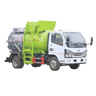 China New design Dongfeng brand 4 CBM kitchen waste collection garbage truck for hotels with automatic loading and good sealing for sale