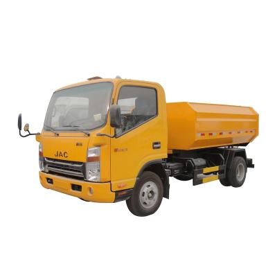 China mini size 4x2 5 tons hook lift hydraulic garbage truck arm suitable for customized waste container 5400X1960X2250mm for sale