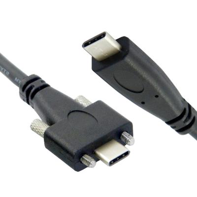 China Type C Plug With Male Screw Panel OEM Factory 10Gbps USB3.1 Type C To Male USB C Extension Cable With Screw for sale