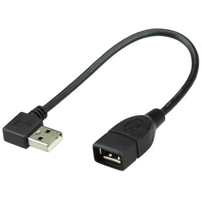 China Data Transmission 5Gbps Universal Portable Port USB 2.0 A Male To Female Angled Extension Adapter Cable for sale