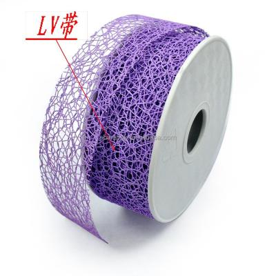 China 2014 hot sale fashion floral multicolor ribbon,mesh netting ribbon for sale