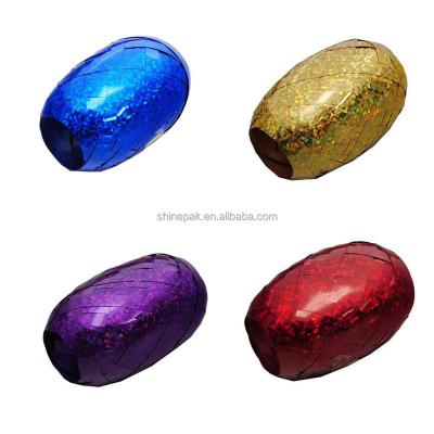 China Ribbon Christmas Floral Holographic Curling Egg, Balloon Decoration Ribbons for sale