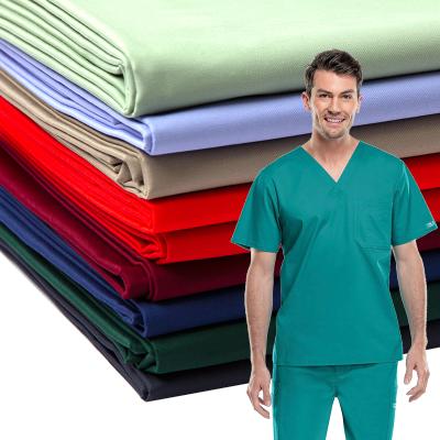 China Factory Wholesale Hot Sale Chlorine Resistant Shrink-Resistant Tub Dyed 65/35 TC Polyester Cotton Twill Hospital Nurse Scrub Suit Fabric for sale