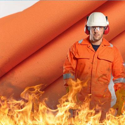 China Hi Strength EN20471 Fluorescent Flame Retardant Cotton Woven 100pct Twill Fabric For Uniform Workwear for sale