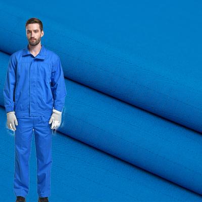 China TC 65/35 32x32 130x70 Lot Wholesale ESD Antistatic Uniforms Cloth Stock Anti-Static Grid Suit Cloth for sale