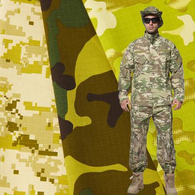 China Wholesale Military Camouflage Fabric Shrink-Resistant Woodland Ripstop Camouflage Fabric for sale