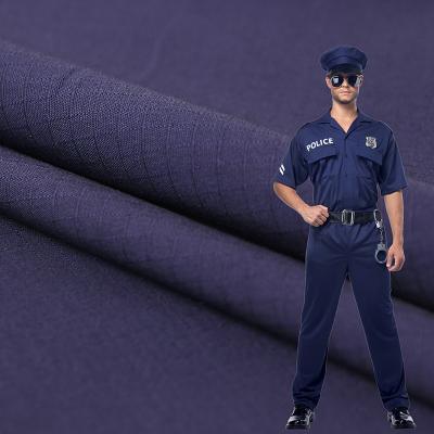 China Water-Resistant Tub-Dye Polyester Lightweight Cotton Woven Ripstop Police Uniform Fabric for sale