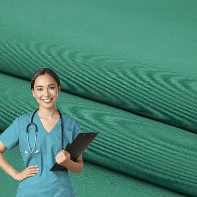 China Shrink-Resistant Stock Medical Fabrics In Textile Fabrics Workwear Cotton Scrubs Fabric Uniform for sale